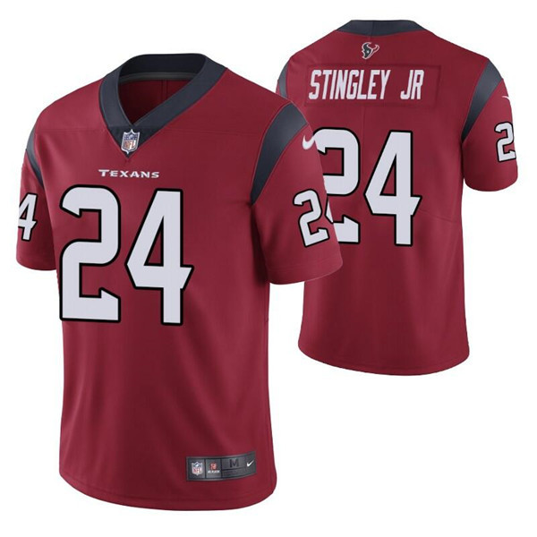 Men's Red Houston Texans #24 Derek Stingley Jr. Vapor Untouchable Limited Stitched Jersey